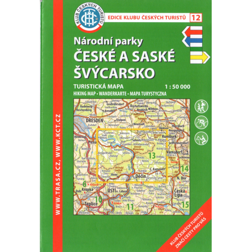 NP České a Saské Švýcarsko - turistická mapa KČT č.12