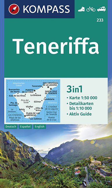 Teneriffa, Tenerife - turistická mapa (Kompass - 233) - turistická mapa