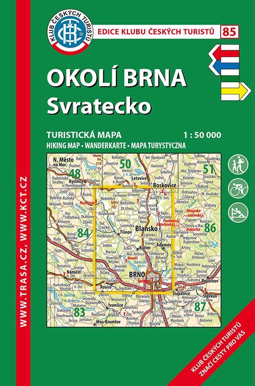 Okolí Brna - Svratecko - turistická mapa KČT č.85