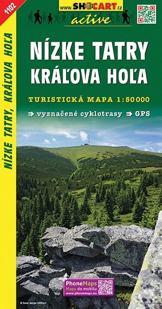 Nízké Tatry, Kráľova hoľa - turistická mapa (shocart č.1102)