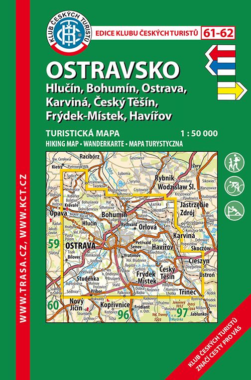 Ostravsko - turistická mapa KČT č.61 - 62