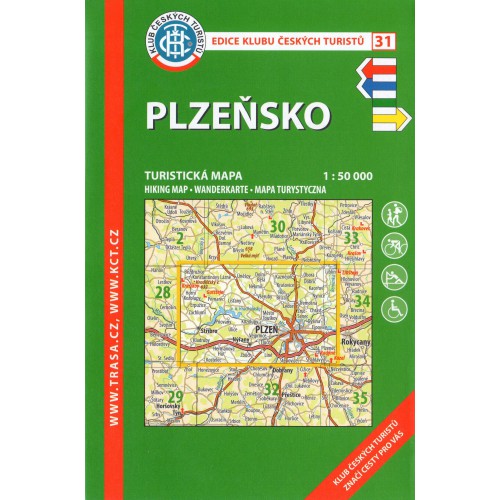 Plzeňsko - turistická mapa KČT č.31