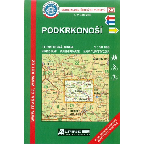 Podkrkonoší - turistická mapa KČT č.23