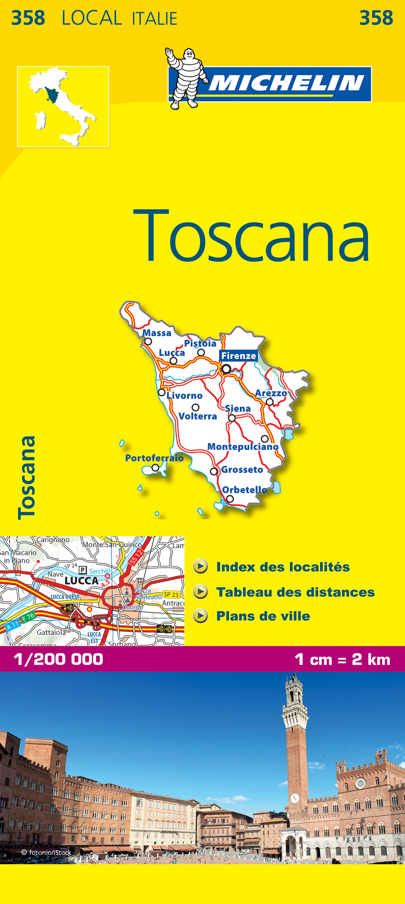 Michelin mapa Toscana (Toskánsko) 1:200 t.
