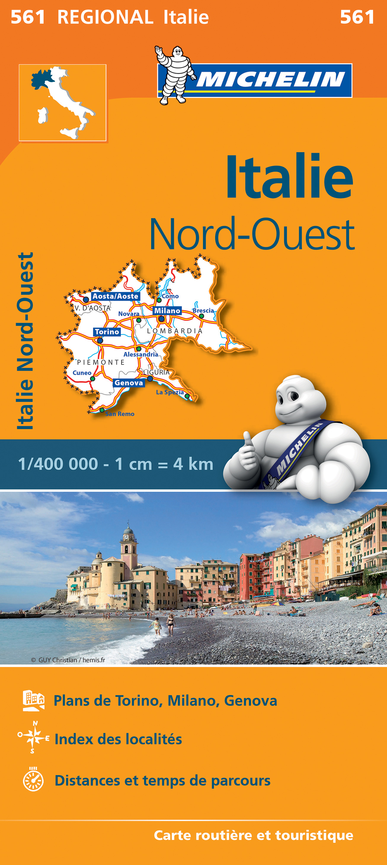 Michelin mapa Italia Nord-Ovest 1:400 t. (Itálie severozápad)