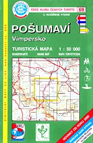 Pošumaví - Vimpersko - turistická mapa KČT č.69