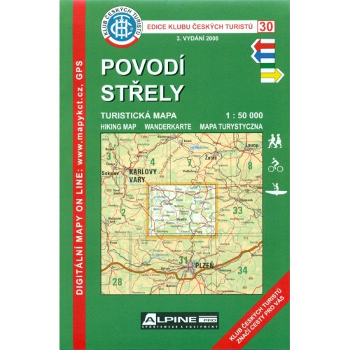 Povodí Střely - turistická mapa KČT č.30