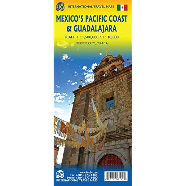 ITMB Publishing mapa Mexico Pacific,Guadalajara 1:1,5 mil. ITM