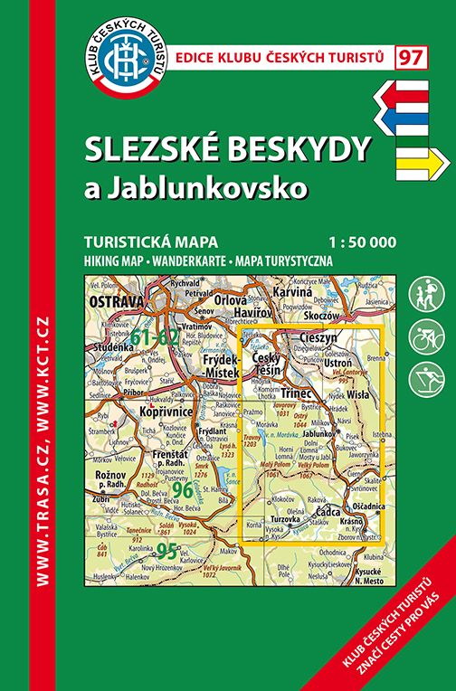 Slezské Beskydy a Jablunkovsko - turistická mapa KČT č.97