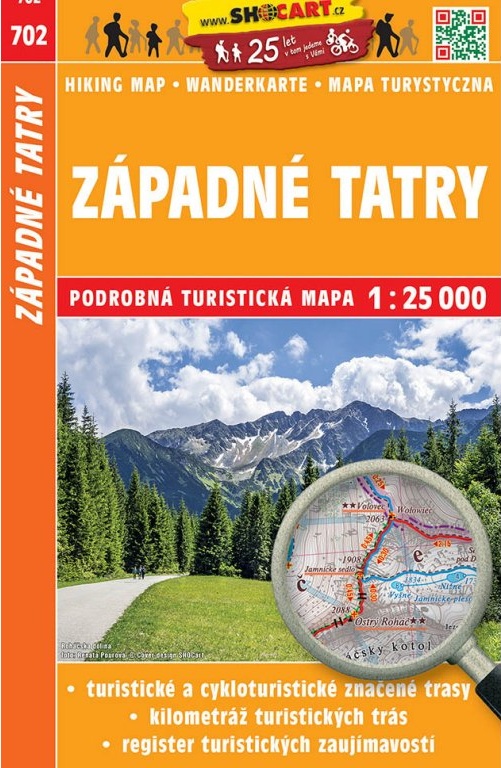 Západné Tatry - turistická mapa