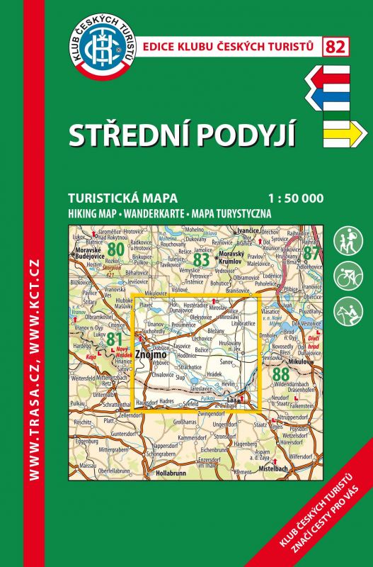 Střední Podyjí - turistická mapa KČT č.82