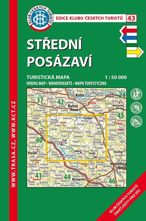 Střední Posázaví - turistická mapa KČT č.43