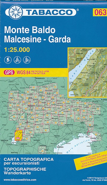 Monte Baldo, Malcesine, Garda - turistická mapa