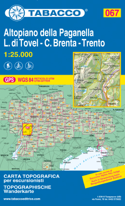 Altopiano della Paganella, L. di Tovel, C. Brenta, Trento - turistická mapa - (Tabacco - 067)