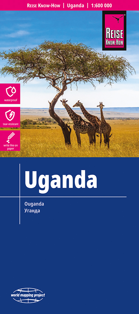 Reise Know-How Verlag mapa Uganda 1:600 t. voděodolná
