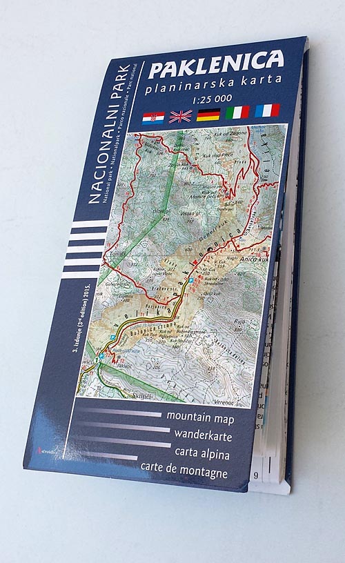 Paklenica - turistická mapa