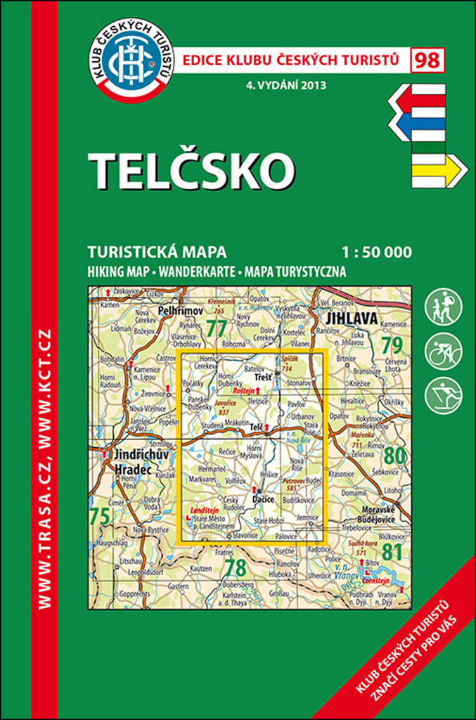 Telčsko - turistická mapa KČT č.98