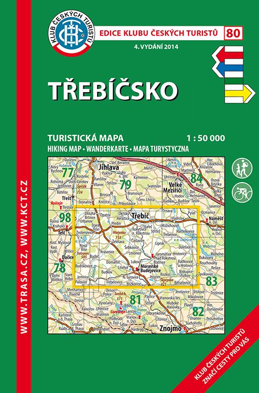 Třebíčsko - turistická mapa KČT č.80