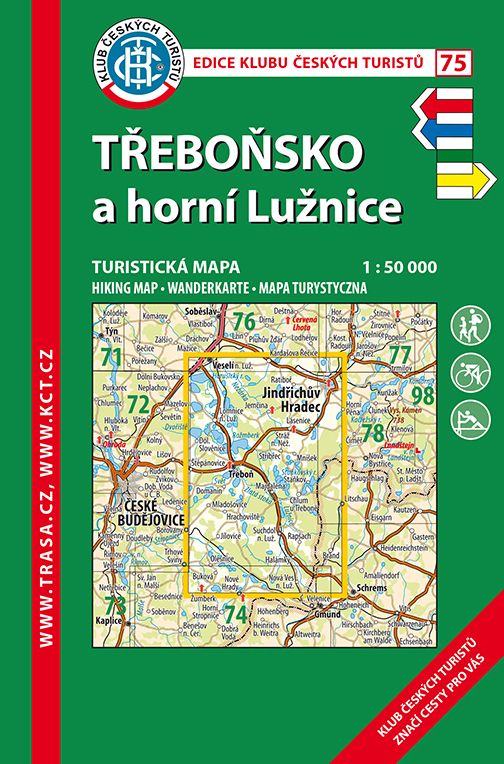 Třeboňsko a horní Lužice - turistická mapa KČT č.75