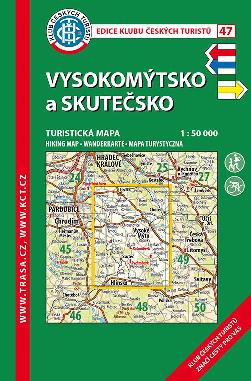 Vysokomýtsko a Skutečsko - turistická mapa KČT č.47