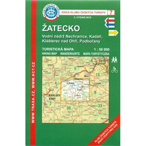 Žatecko - turistická mapa KČT č.7