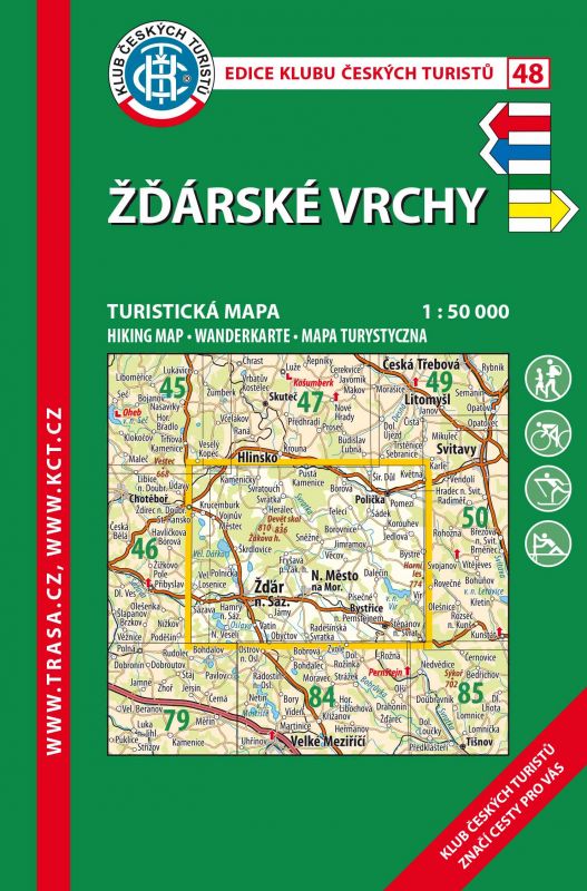 Žďárské vrchy - turistická mapa KČT č.48