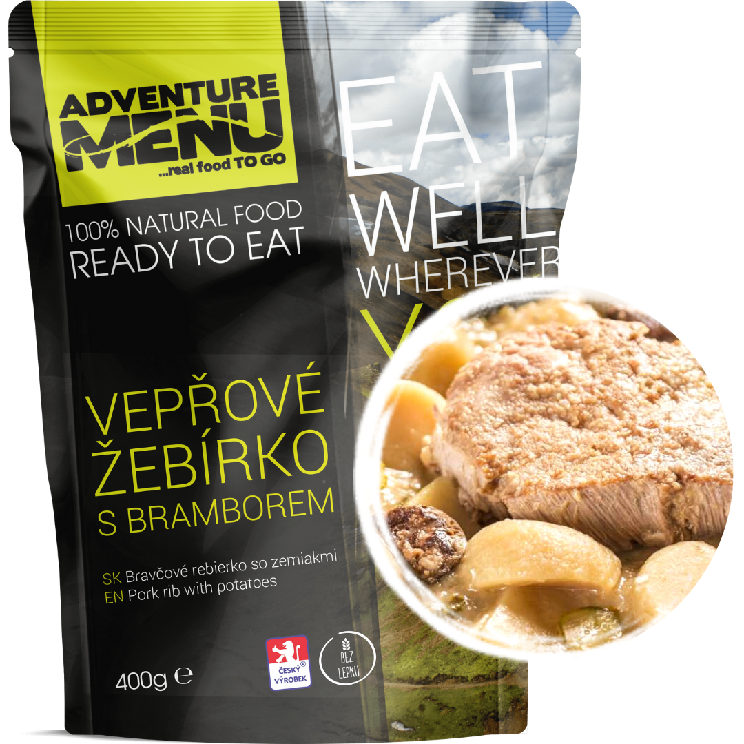 Adventure Menu Vepřové žebírko s bramborem