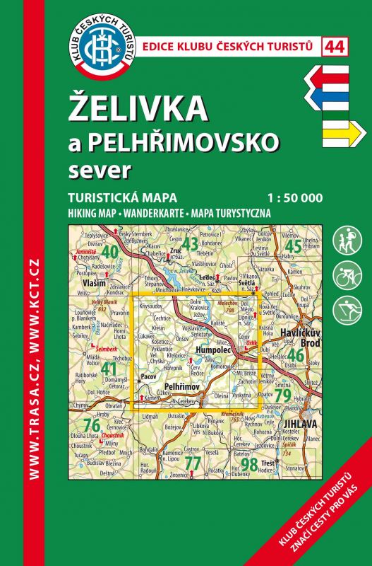 Želivka a Pelhřimovsko sever - turistická mapa KČT č.44