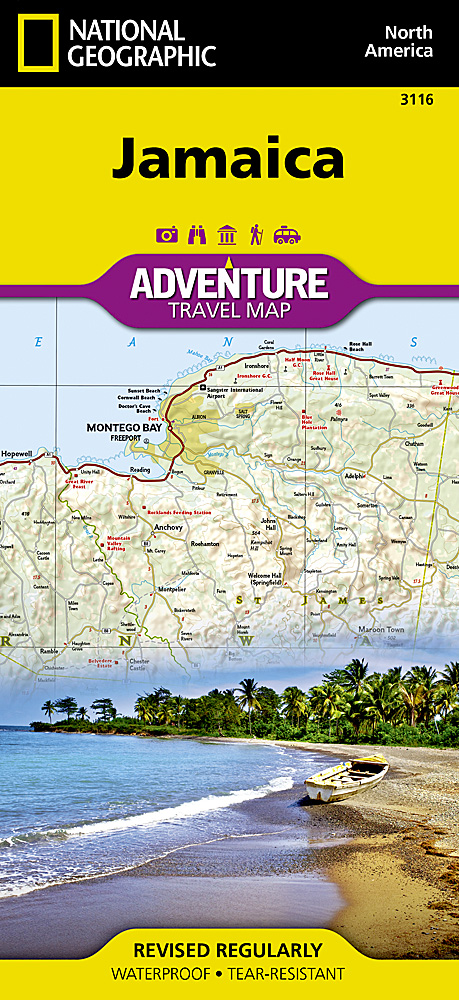 Jamaica - turistická mapa