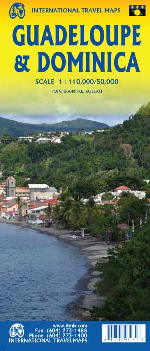 Guadeloupe & Dominica - turistická mapa