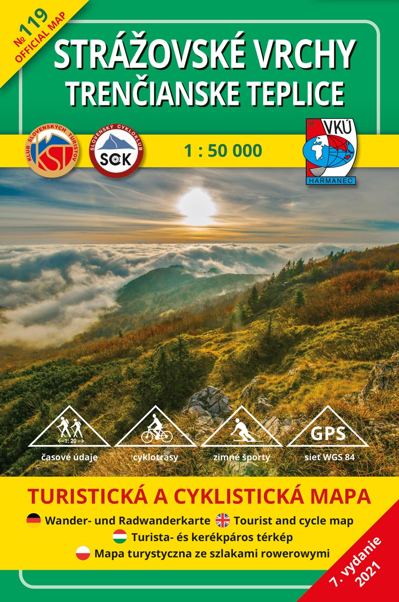 VKÚ Harmanec Strážovské vrchy - Trenčianske Teplice - mapa č. 119