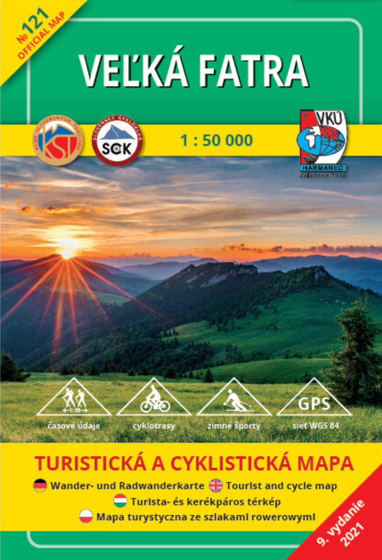 VKÚ Harmanec Veľká Fatra - mapa č. 121