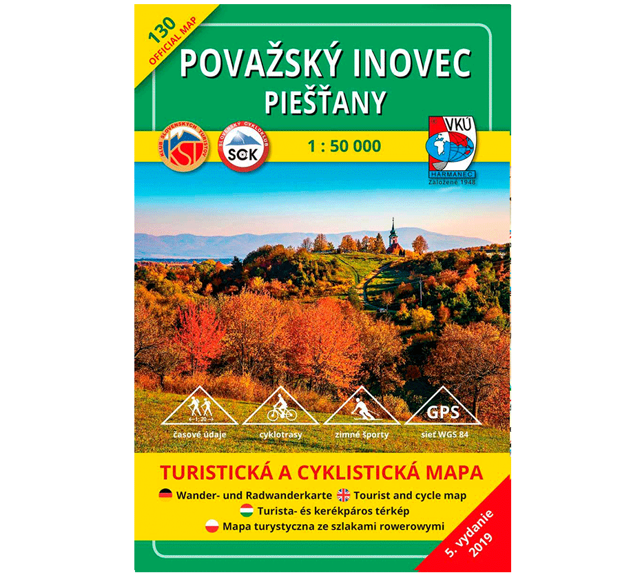 VKÚ Harmanec Považský Inovec - Piešťany - mapa č. 130