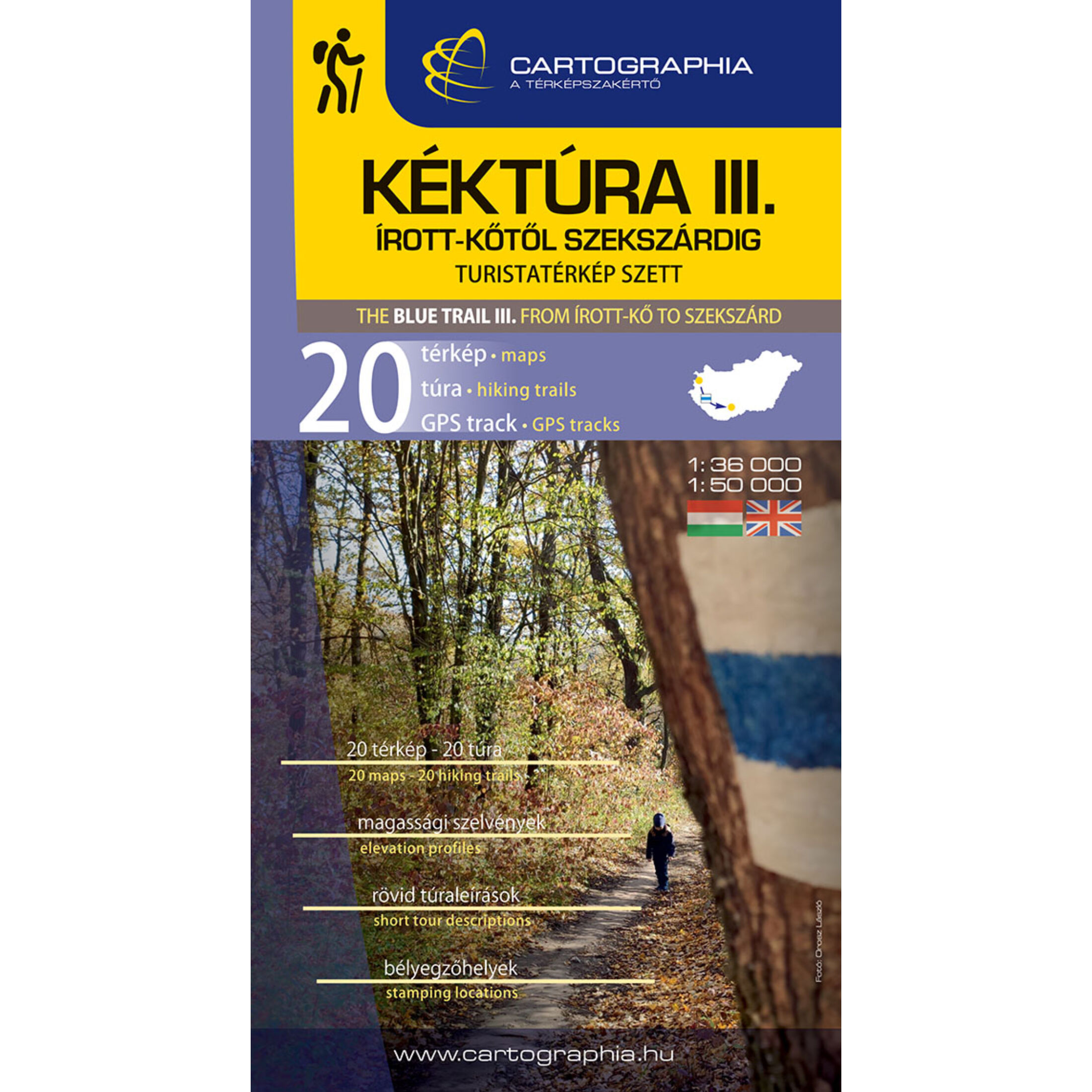 BLUE TRAIL III. /Írott-kő - Szekszárd/ - turistická mapa