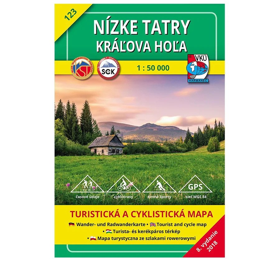 VKÚ Harmanec Nízké Tatry, Kráľova hoľa - mapa č. 123