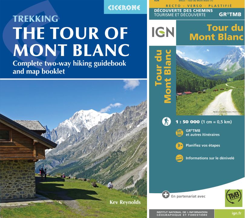 Tour du Mont Blanc - sada mapy a průvodce