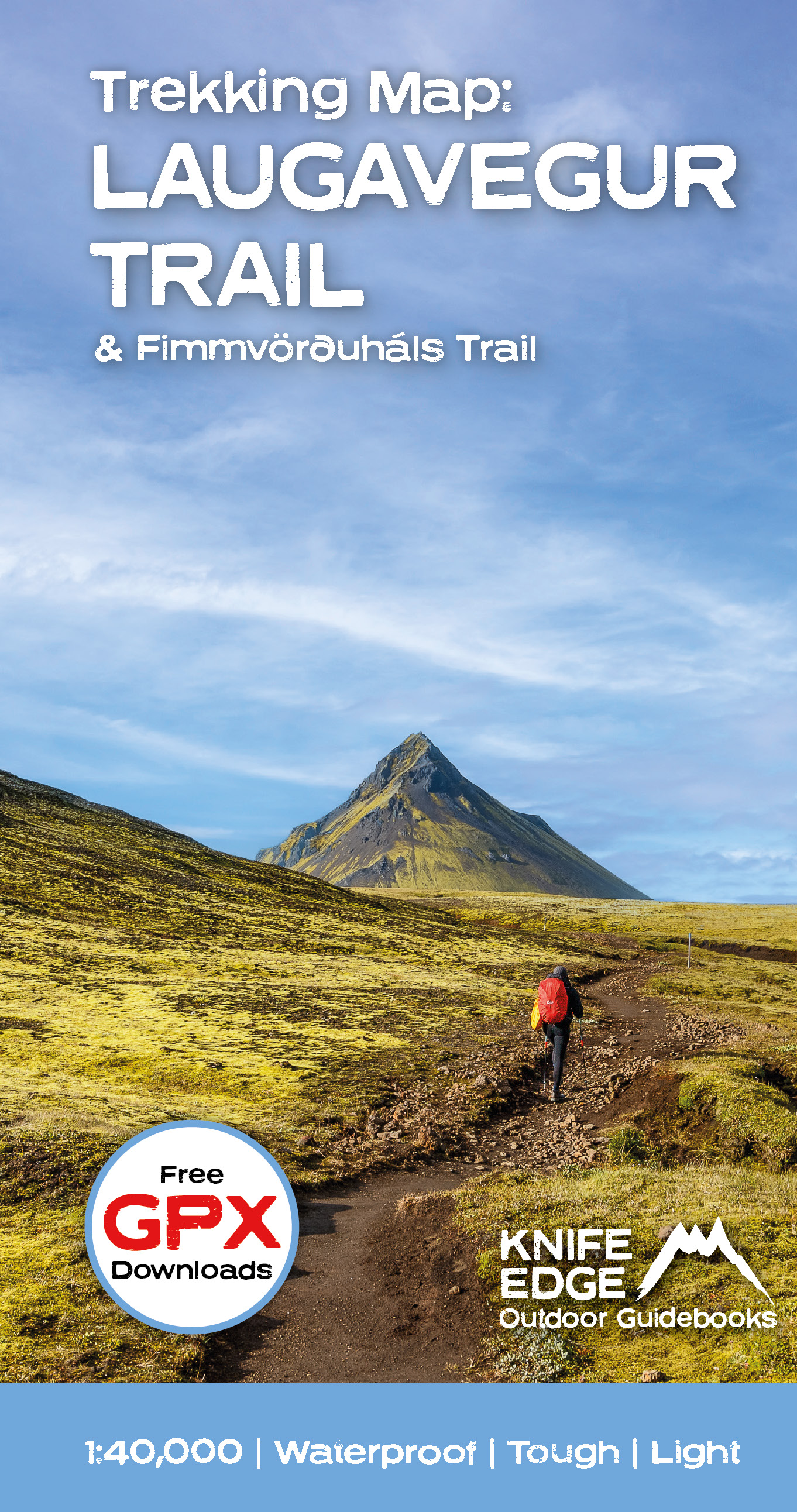 Iceland's Laugavegur trail - turistická mapa