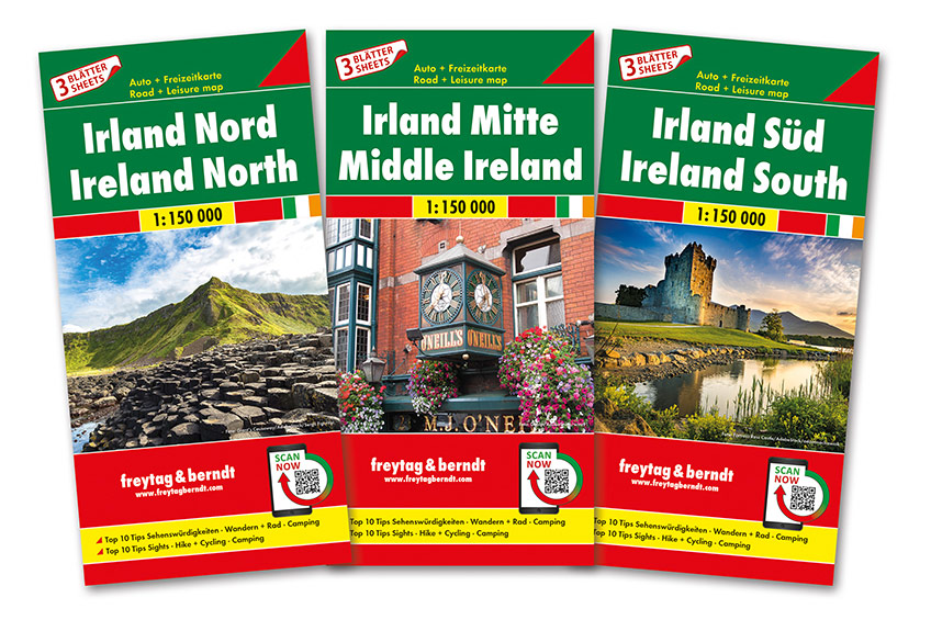 Freytag & Berndt mapa Ireland North-Central-South 1:150 t. - set 3 map