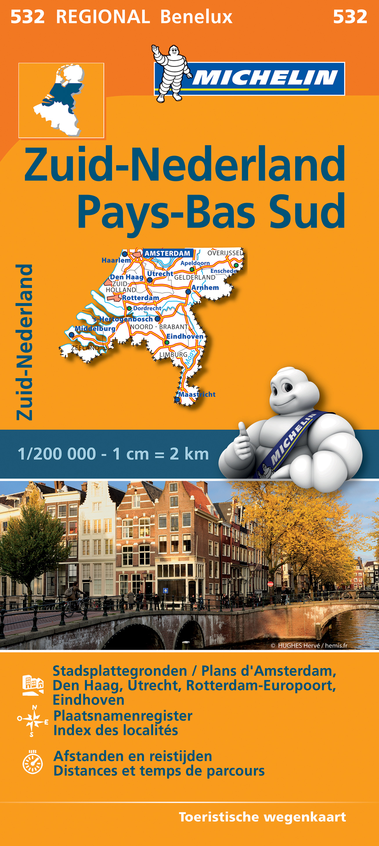 Michelin mapa Netherlands South (Nizozemí jih) 1:200 t.