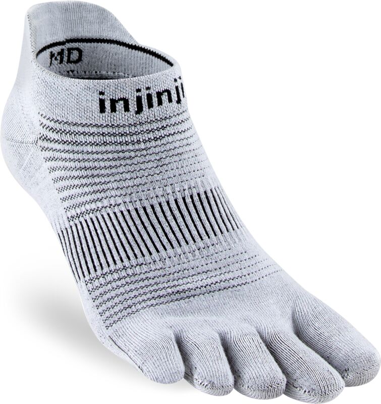 Injinji ponožky RUN no show - šedé Velikost: XL