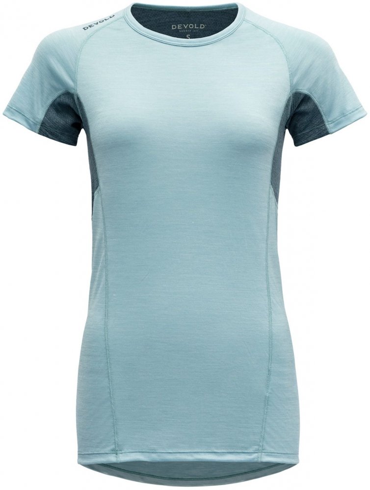 Devold Merino 130 tričko s krátkým rukávem - dámské - světle modrá Velikost: M