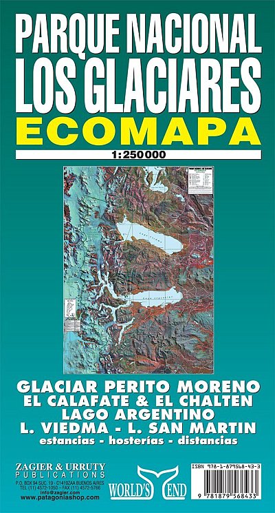 Zagier & Urruty mapa Parque Nacional los Glaciares