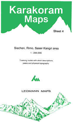 Leomann maps vydavatelství mapa Karakoram č.4 - Siachen, Rimo, Saser Kangri area, 1:200 000