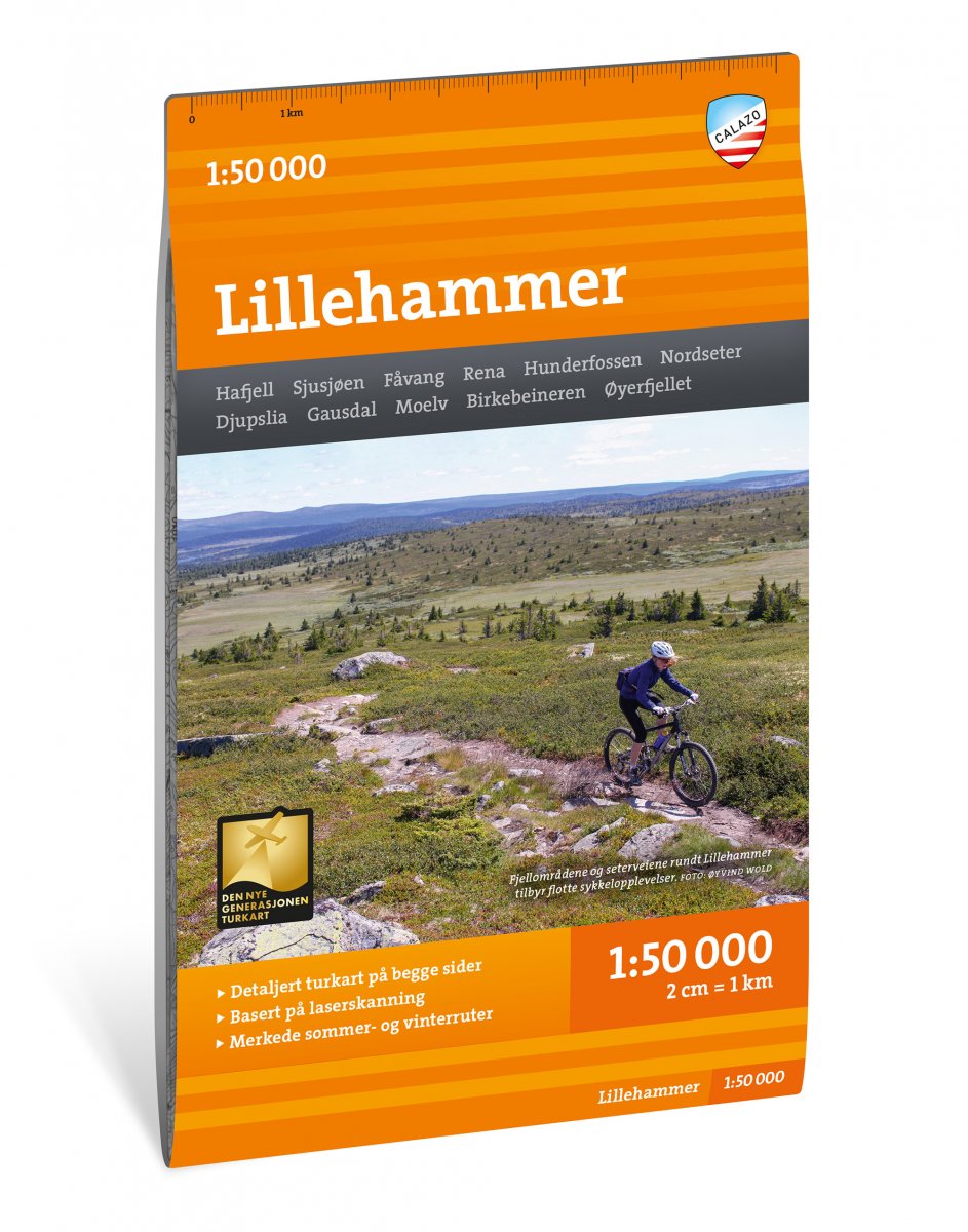 Nordeca vydavatelství mapa Lillehammer - Turkart 1:50 t.
