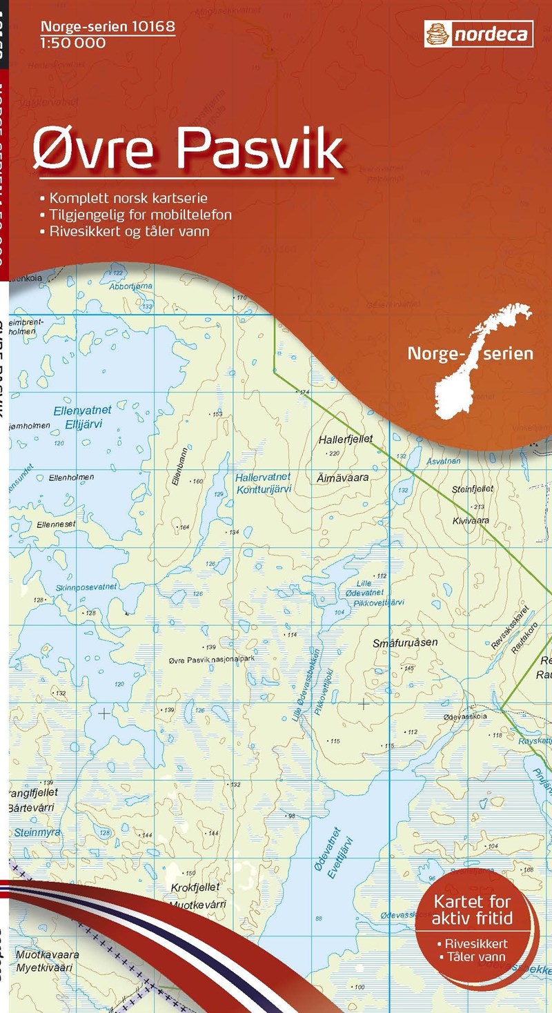 Nordeca vydavatelství mapa Ovre Pasvik 1:50 t.