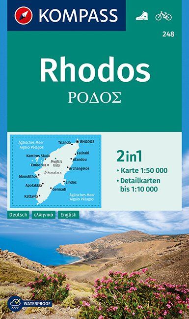 Kompass Rhodos 1:50 t. laminovaná