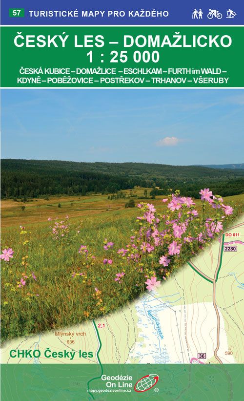 Český les - Domažlicko - turistická mapa