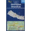 mapa Ghorepani,Ghandruk and Khopra 1:50 t.