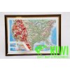 reliéfní mapa USA velikost A4 bez rámu