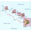 mapa Hawaiian Islands 1:150 t.-1:330 t.  voděodolná